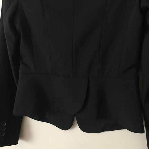 Express Two Button Suit Blazer Black Jacket Size 2 - Picture 8 of 13